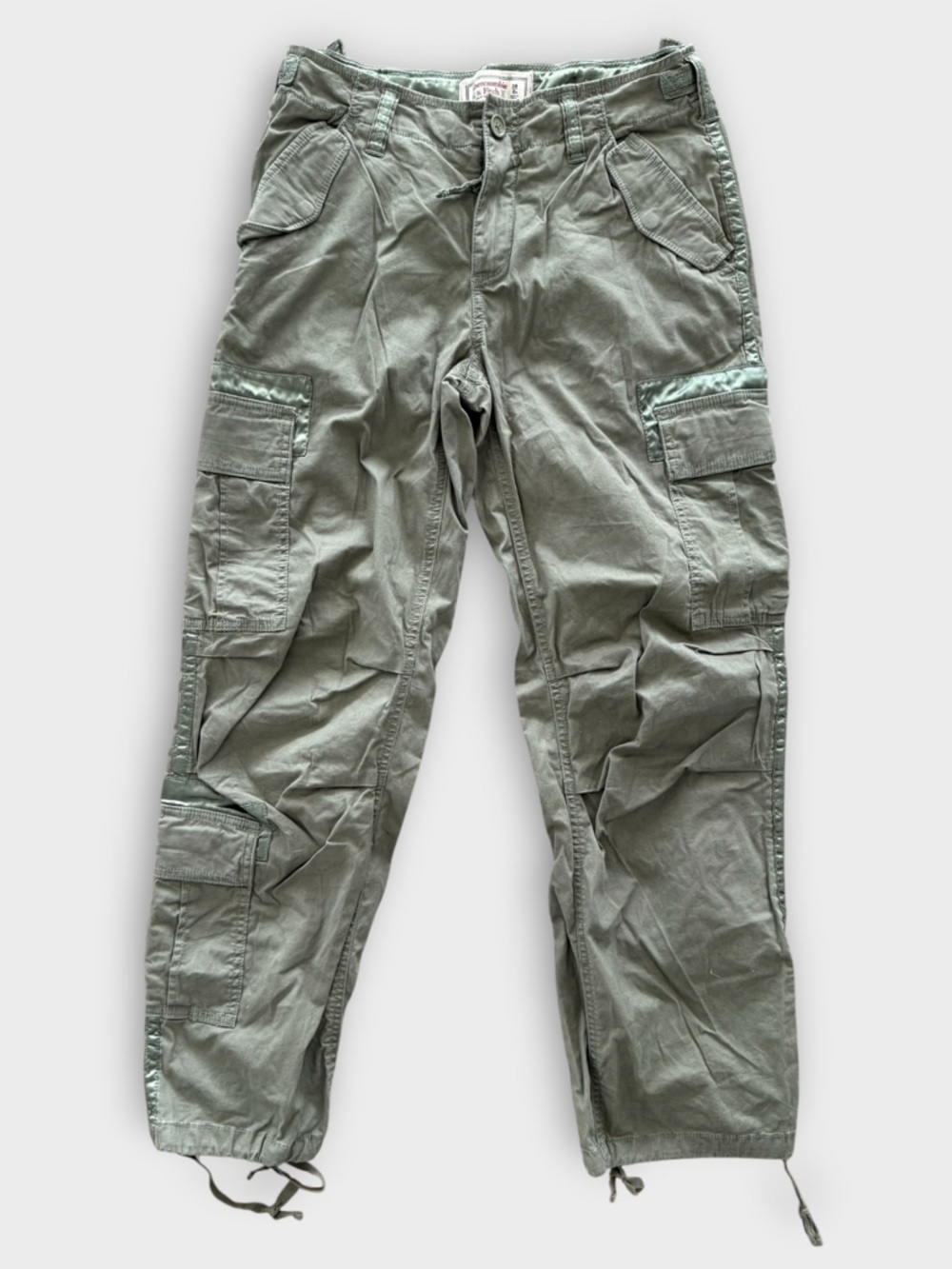 GUC Abercrombie & Fitch Classic Utility Olive Cargo Pants | Y2K | Size 28/6